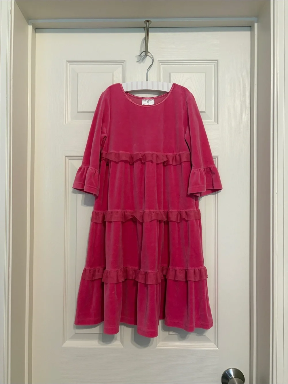 Hanna Anderson pink tiered dress - Size 6-7